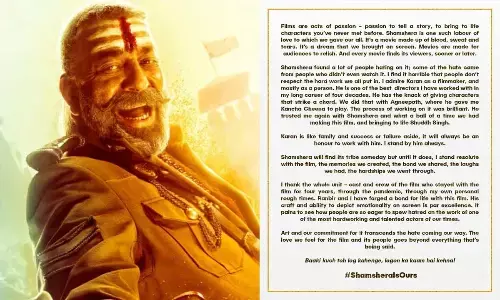 Shamshera: Sanjay Dutt Penned A Long Note And Showers His Love On Ranbir Kapoor