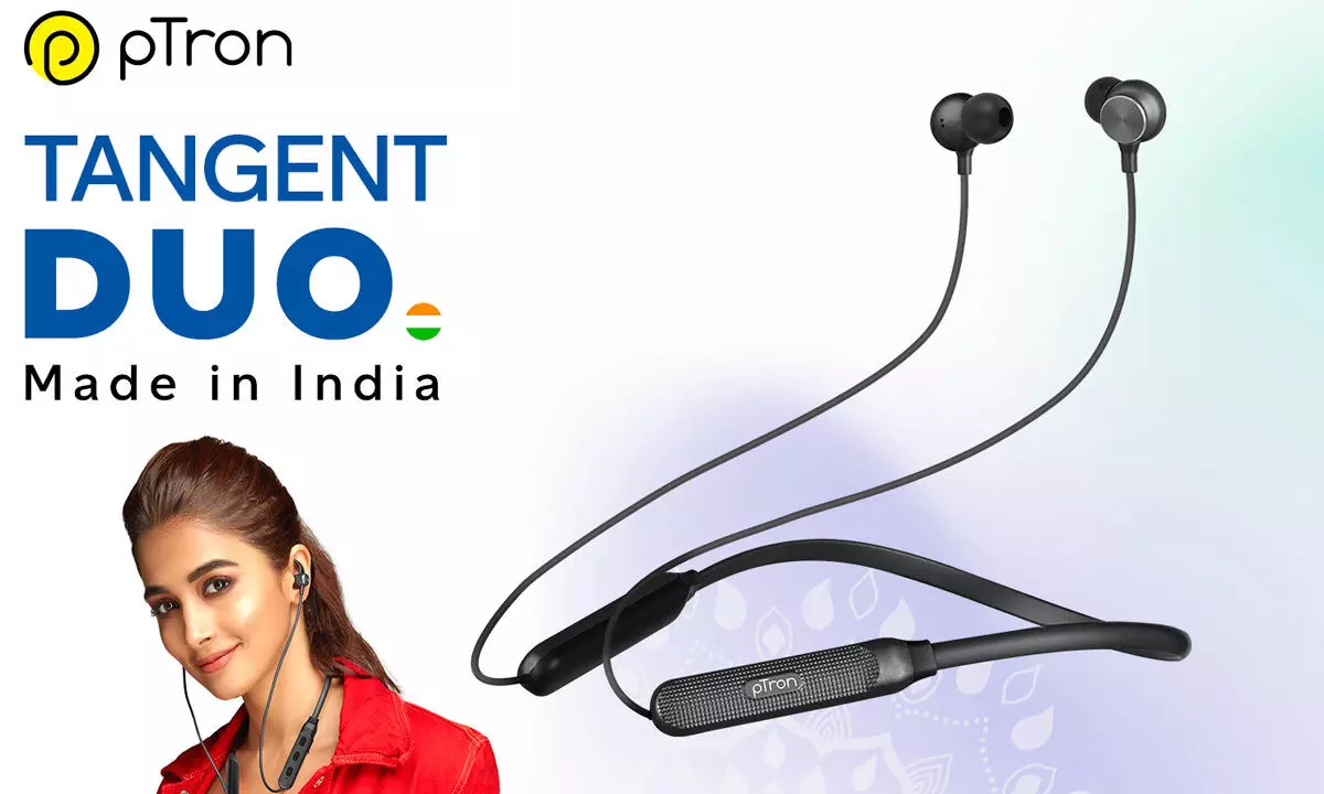 pTron Tangent Duo Neckband with 24Hrs playtime & fast charging costs just Rs 499