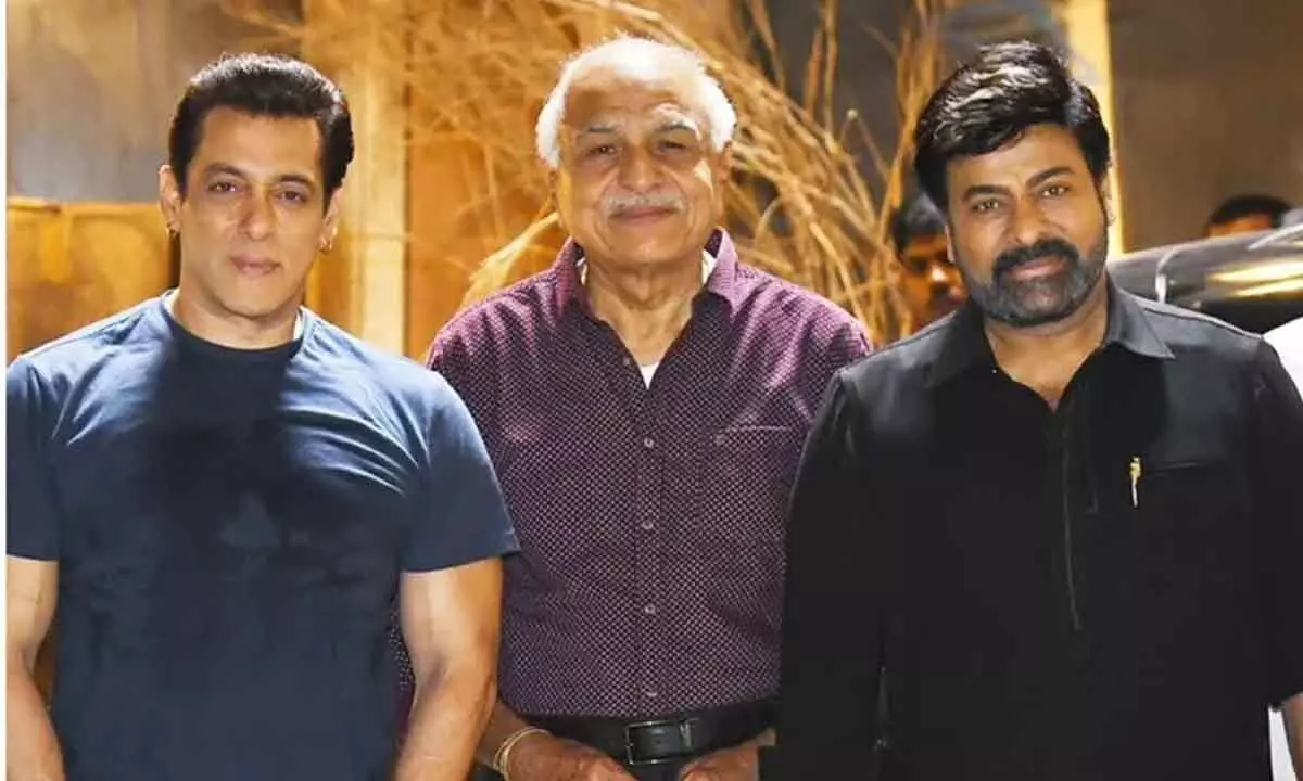 Megastar Chiranjeevi Shared A Pic With Salman Khan From The Sets Of Godfather Movie…