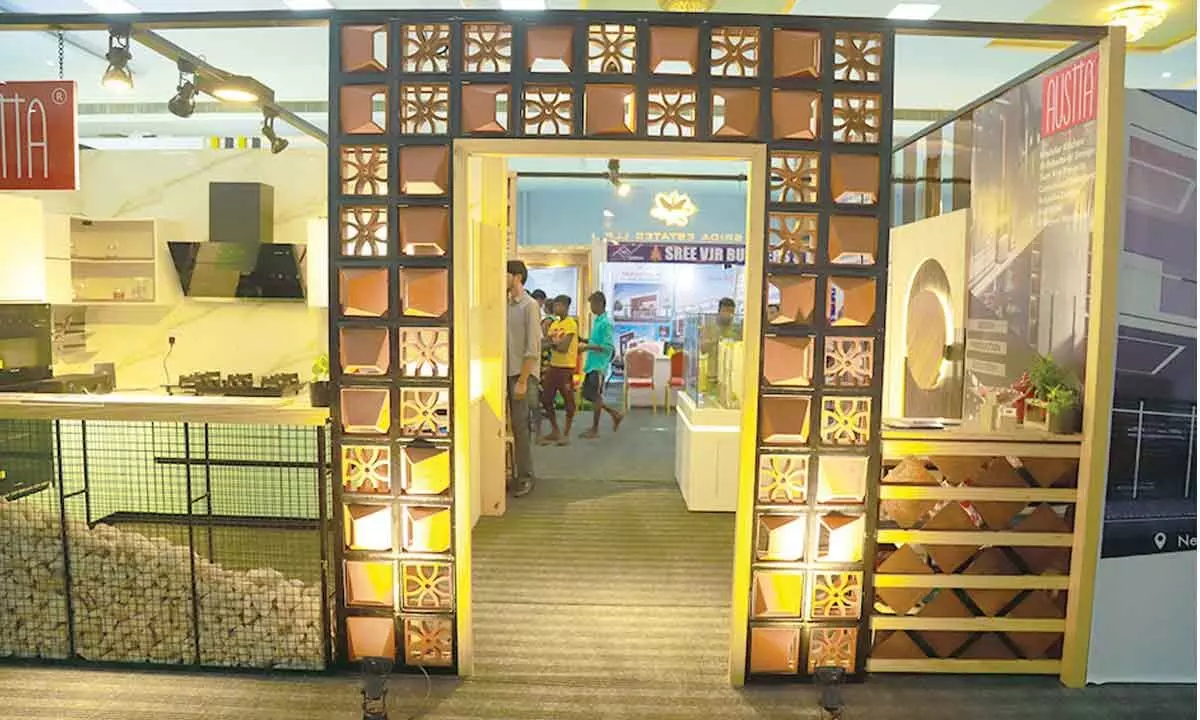 An interior designing stall at the CREDAI property show in Tirupati