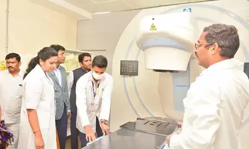 Health Minister Vidadala Rajini at the launch of the National Cancer Grid in Visakhapatnam on Friday