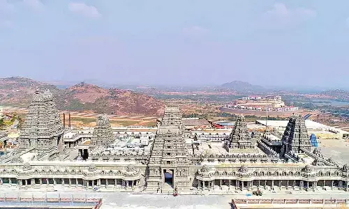 Huge rush at Yadadri shrine