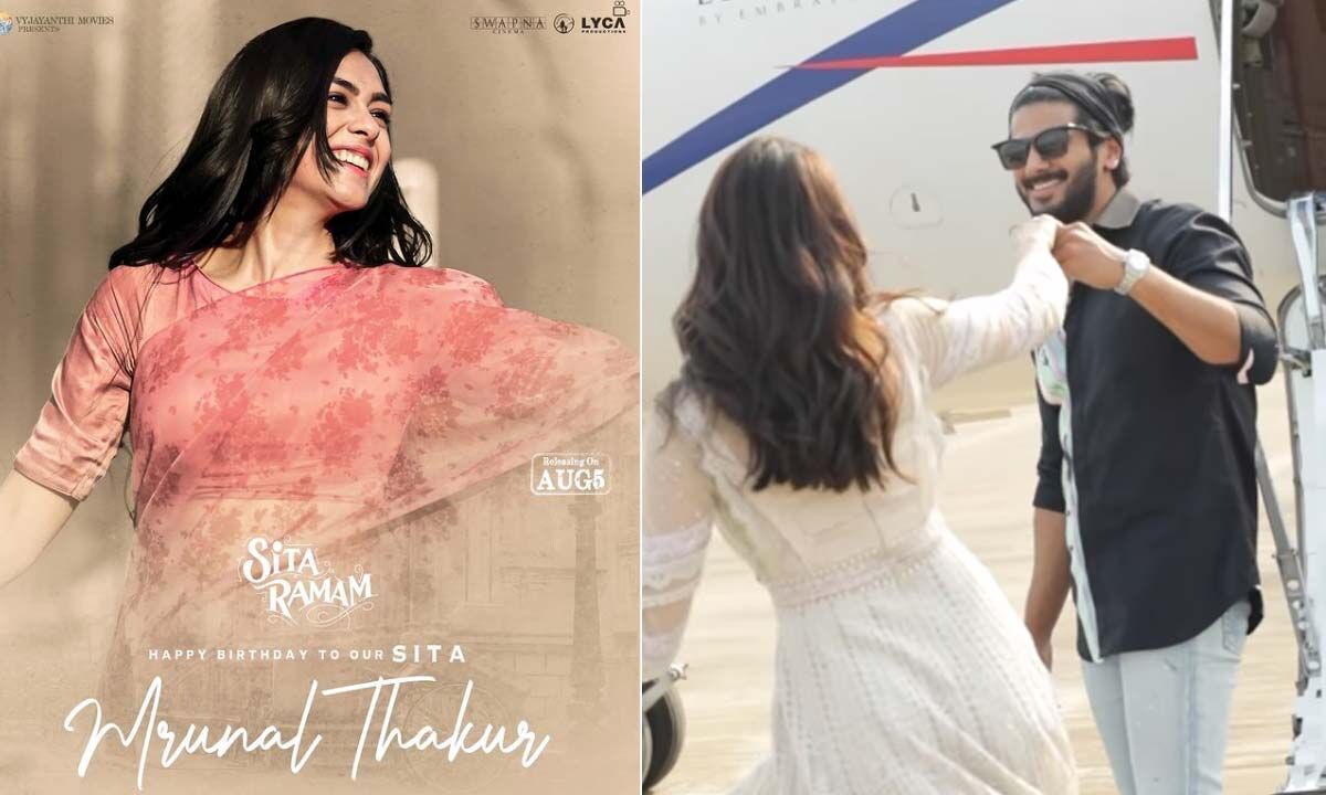 HBD Mrunal Thakur Sita Ramam Lead Actor Dulquer Salman And Shahid