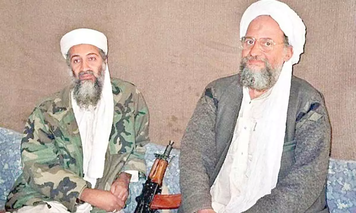 (File photo) Bin Laden (left) and Zawahiri together declared war on the US and organised the 9-11 attacks