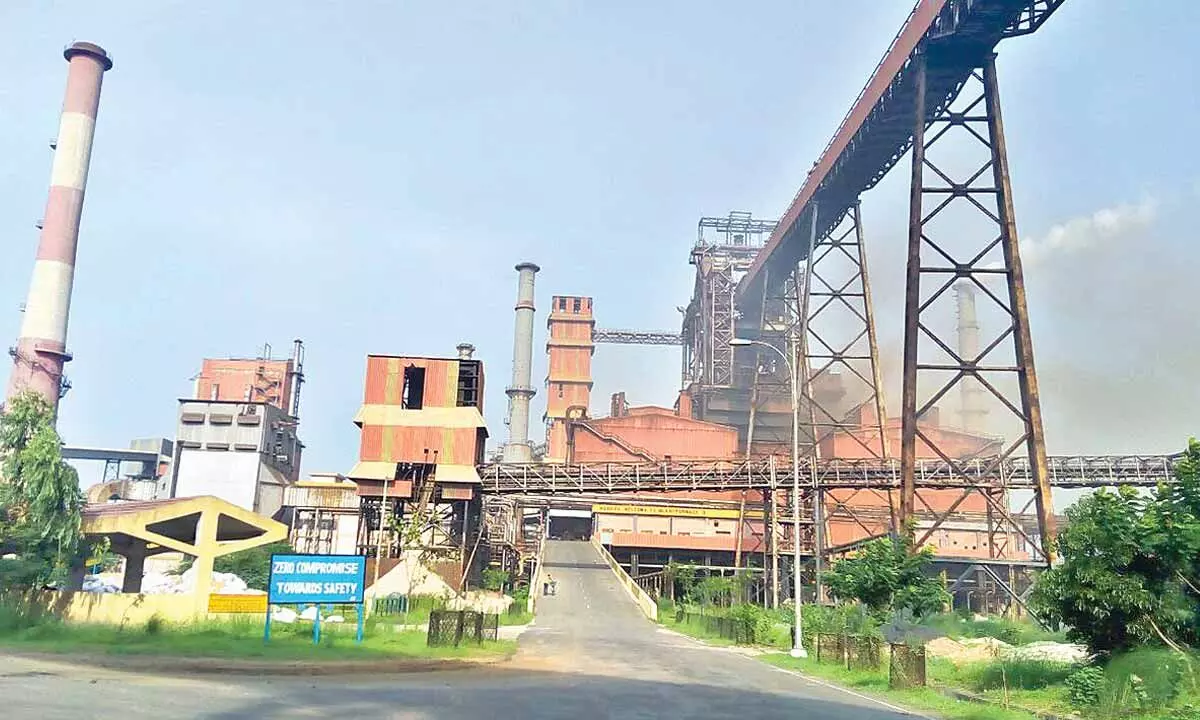 A view of Blast Furnace-3 in RINL in Visakhapatnam