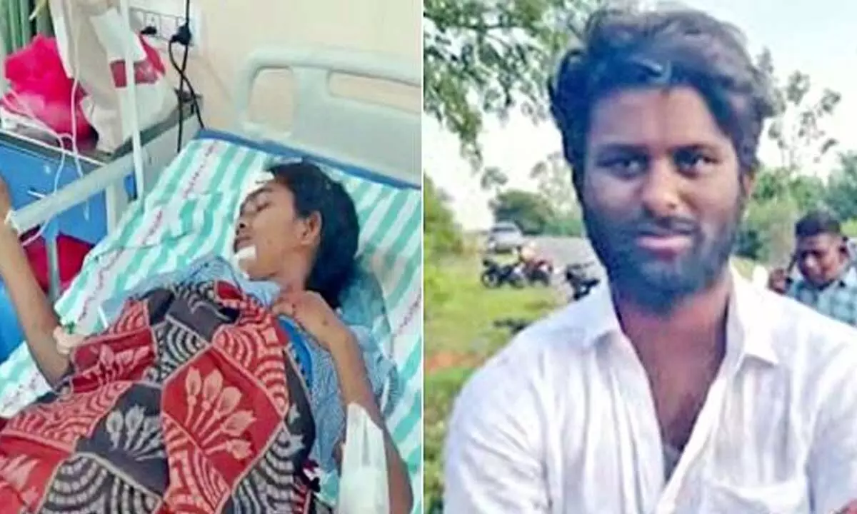 Young man collides a car with girls bike for opposing his love in Anantapur