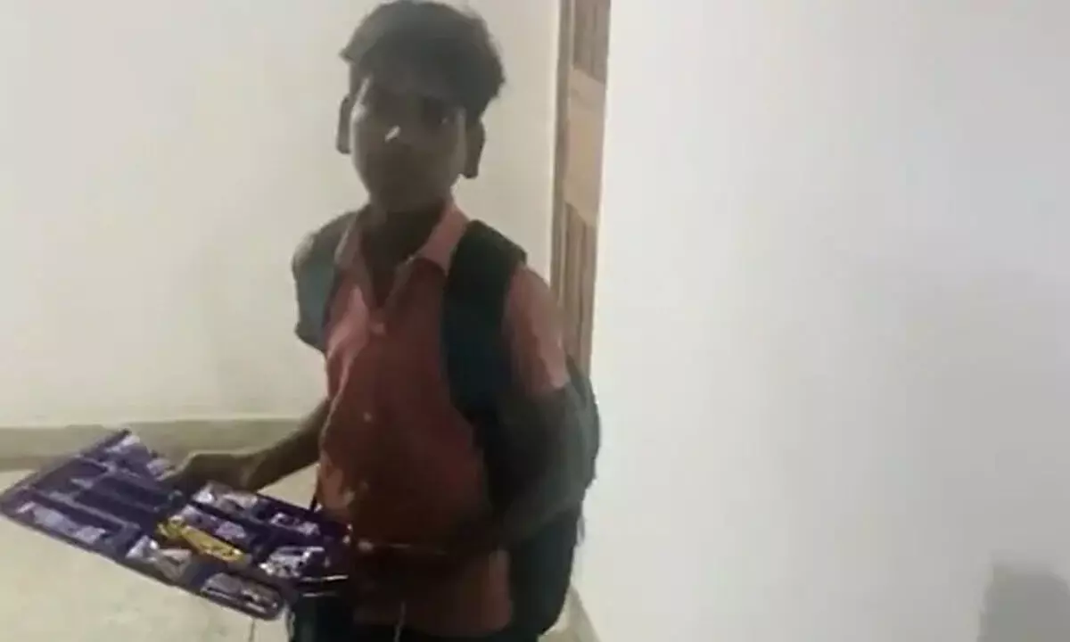 Watch The Trending Video Of 7-Year-Old Working As A Zomato Delivery Boy