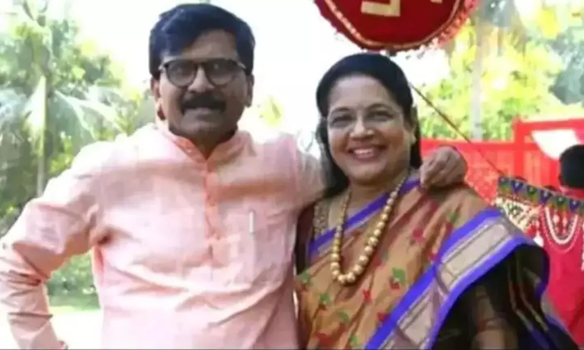File photo of Sanjay Raut with his wife Varsha.