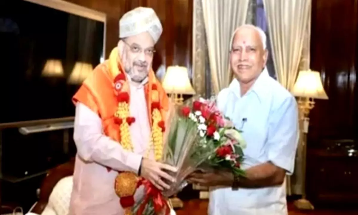 Ex-Karnataka CM Yediyurappa meets Amit Shah in Bengaluru