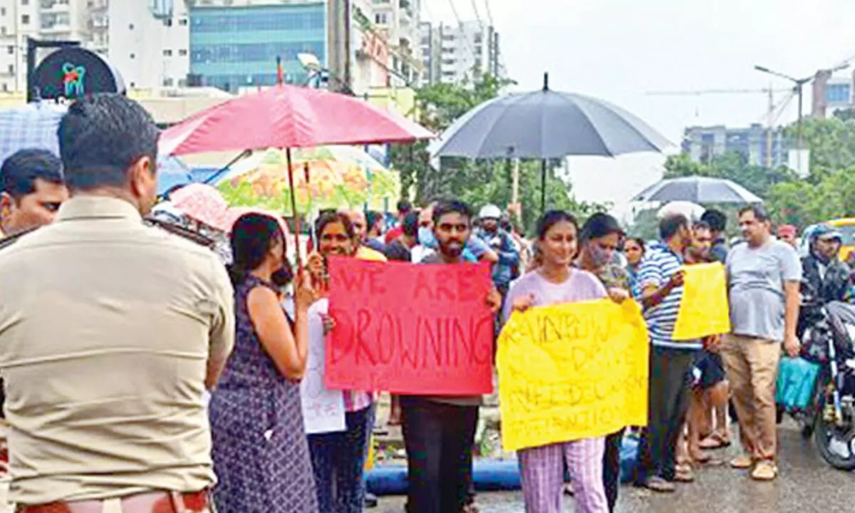 Residents stage a protest against ‘apathy’ of officials and politicians