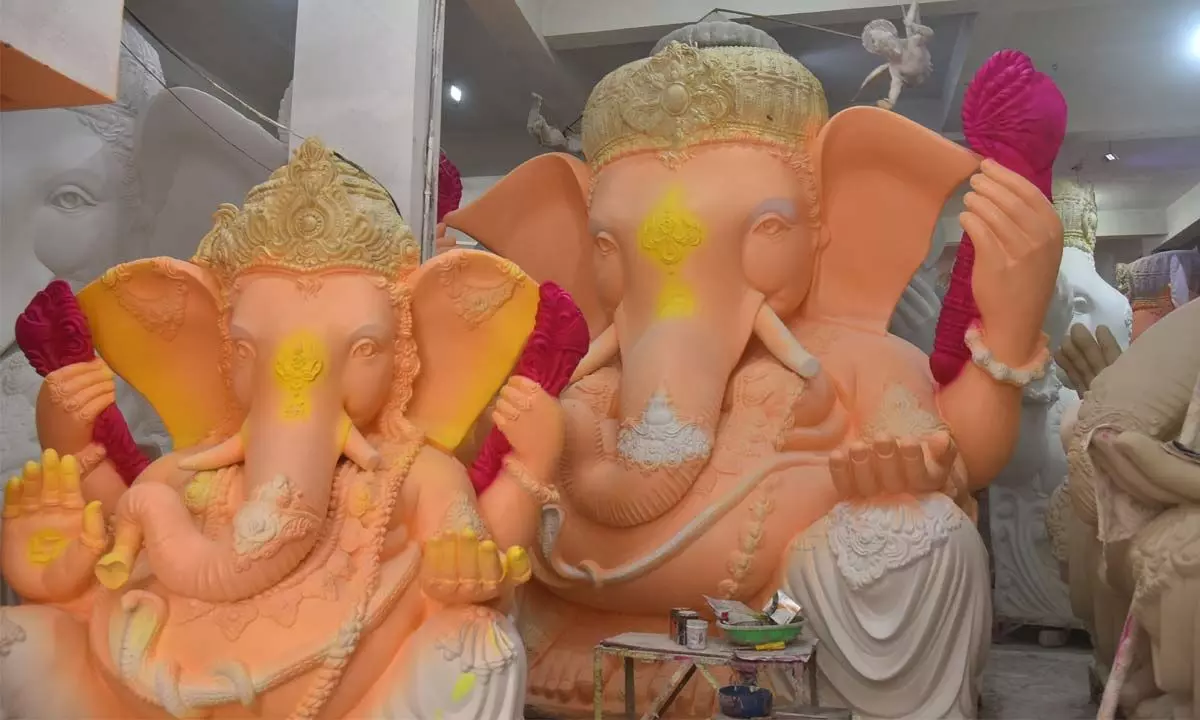 Idol-making at brisk pace as city braces for Ganesh Chaturthi