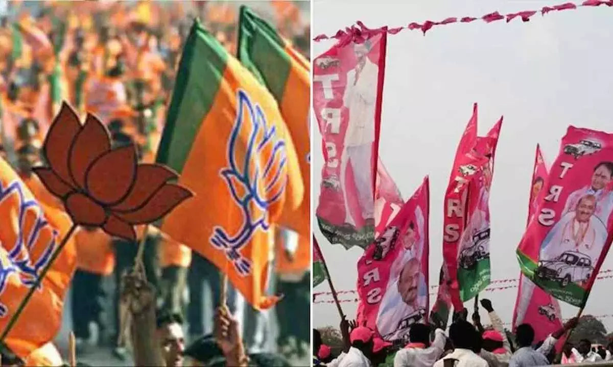 Tension in Huzurabad as BJP, TRS workers clash