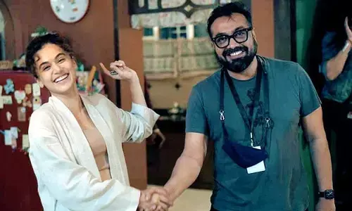 Taapsee, Anurag to launch track from Dobaaraa in Mumbai college Taapsee, Anurag to launch track from Dobaaraa in Mumbai college