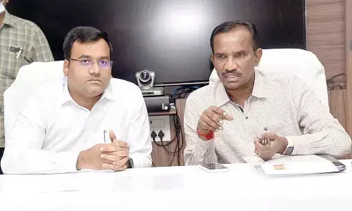 Director of National Commission for Scheduled Castes Dr G Sunil Kumar Babu addressing the officials in Nellore on Saturday