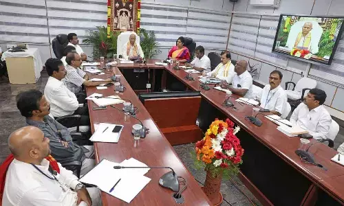 TTD EO  A V Dharma Reddy taking part in ‘Dial Your EO’ programme in Tirumala  on Thursday