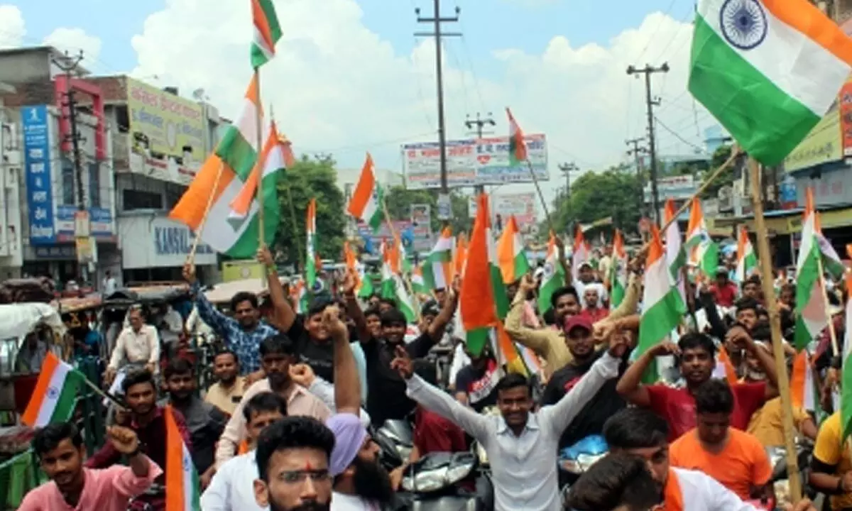 Tiranga yatra in UP attacked after minor accident