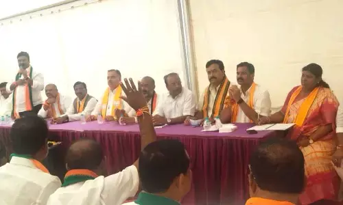 BJP leader Ponguleti Sudhakar Reddy took part in Tharun Chug meeting