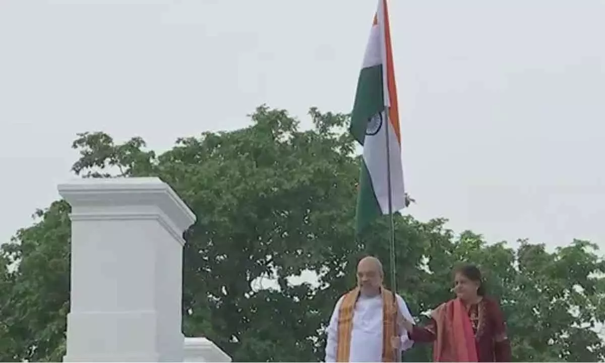 Har Ghar Tiranga campaign kicks off today: Amit Shah hoists national flag at his residence