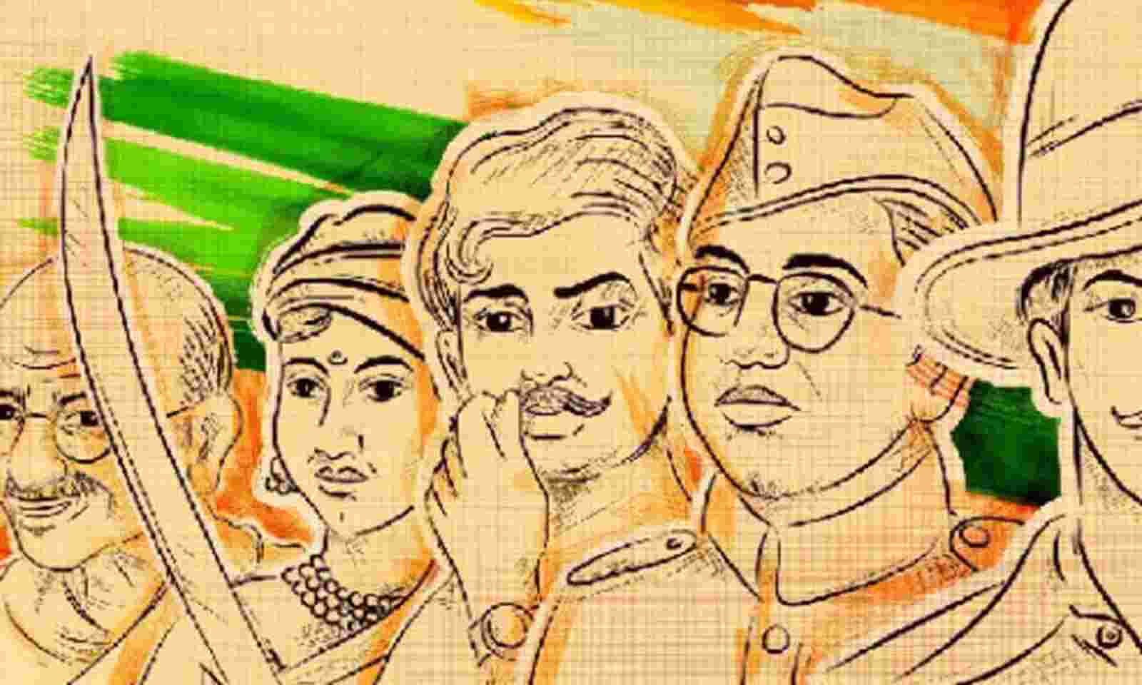 Indian freedom fighters Painting by Jeeban Purohit