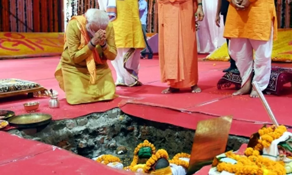 Prime Minister Narendra Modi performed the Bhoomi Pujan of Ram Lalla temple in Ayodhya on August 5, 2020.