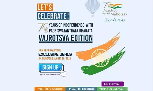 The Hans India celebrates 75th Independence Day with 75 Page Vajrotsav Edition