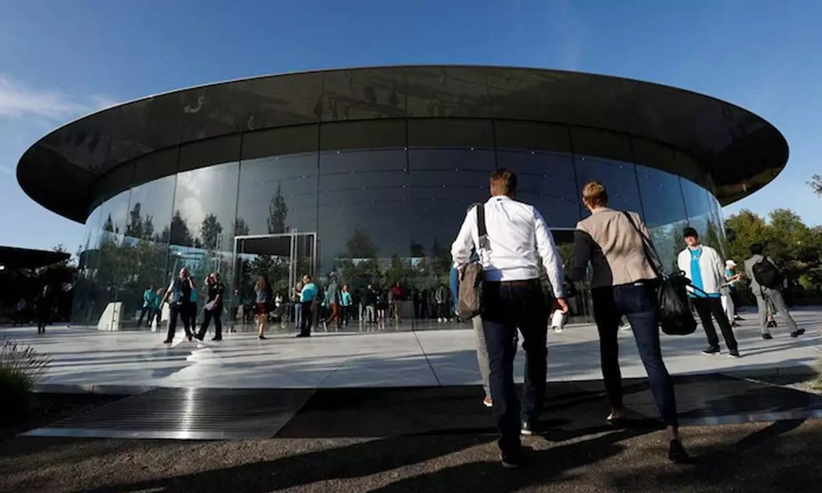 Guests arrive for at the Steve Jobs Theater for an Apple event at their headquarters in Cupertino, California. (Representational image/ Reuters)