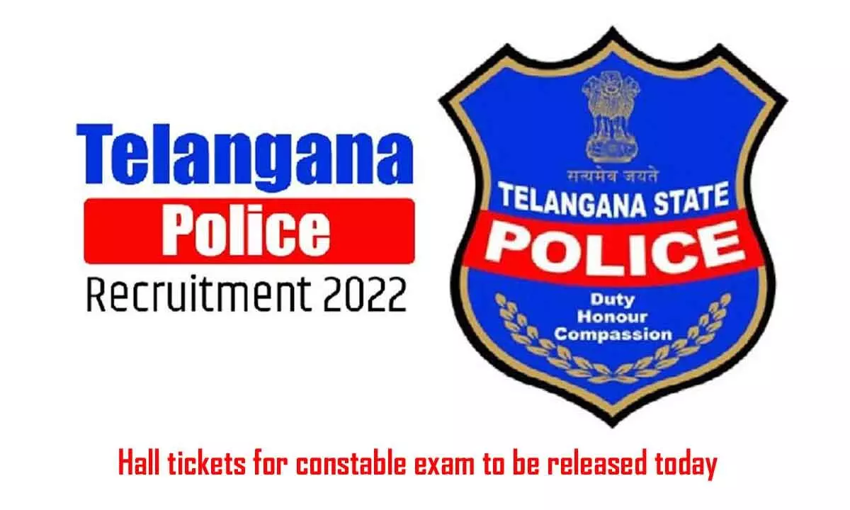 TS Police Recruitment 2022: Hall tickets for constable exam to be released today