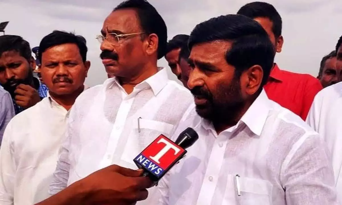 Minister Jagadish Reddy briefing about the arrangements for KCR’s public meeting in Munugode on Thursday