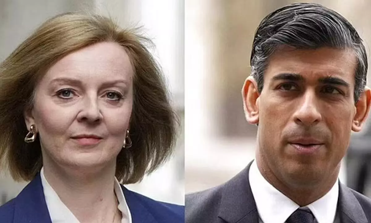 Former Chancellor of the Exchequer Rishi Sunak and Foreign Secretary Liz Truss.