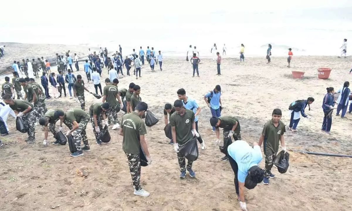 Special beach clean up drive organised