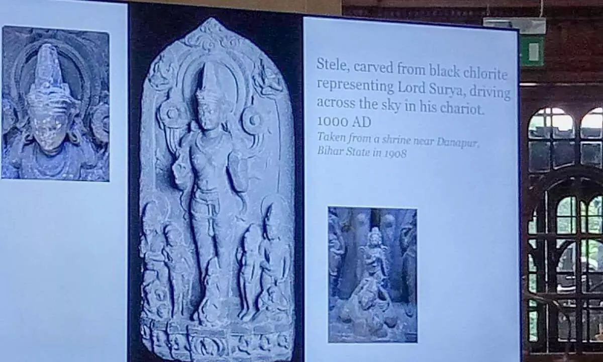 Tenth centurys black chlorite stele of Surya - the Sun God  that will be repatriated from the UK to India