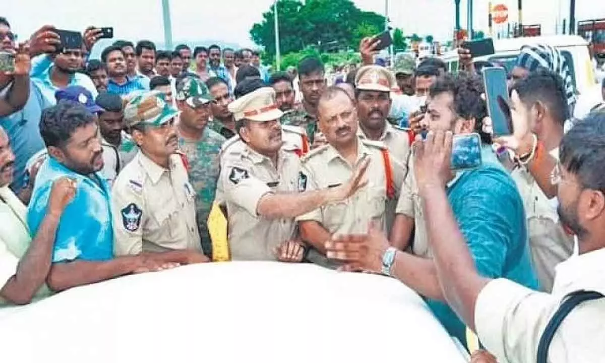 Tension grips Srikakulam as police stop TDP leaders from going to Palasa