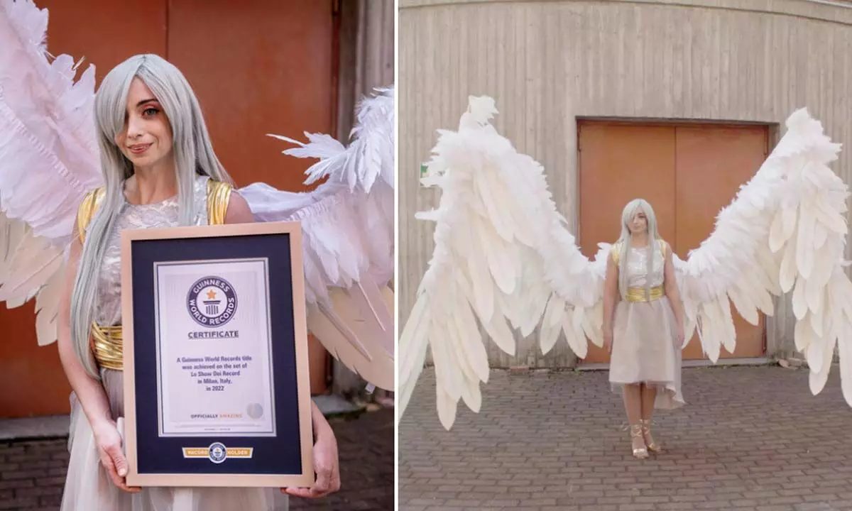 Cosplayer From Italy Achieved Guinness World Record For Building Giant Mechanical Wings