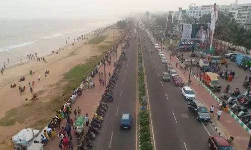A stretch of RK Beach in Visakhapatnam