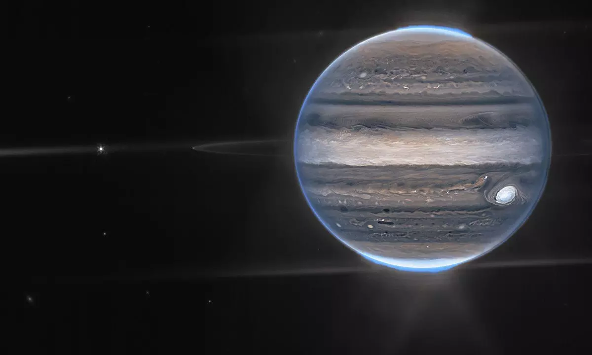 NASAs Webb telescope captures Jupiters faint rings, Great Red Spot