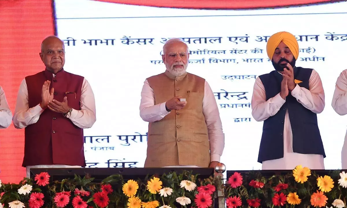Its equally important to develop health services: Modi at Punjab cancer hospital opening