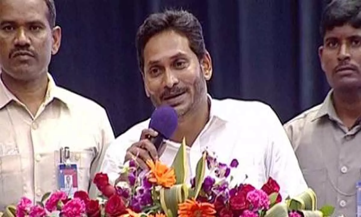 YS Jagan distributes Microsoft training certificate at an event held in Visakhapatnam