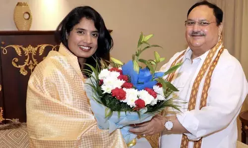 BJP chief Nadda meets Mithali Raj