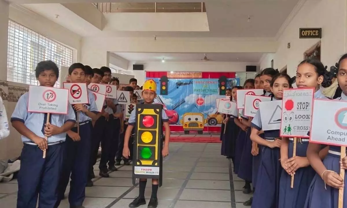 Children get road safety lessons