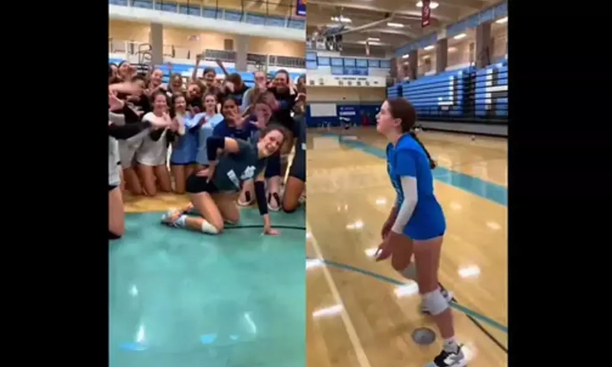 Watch The Trending Video Of Girls Dancing Inside an Indoor Volleyball Court