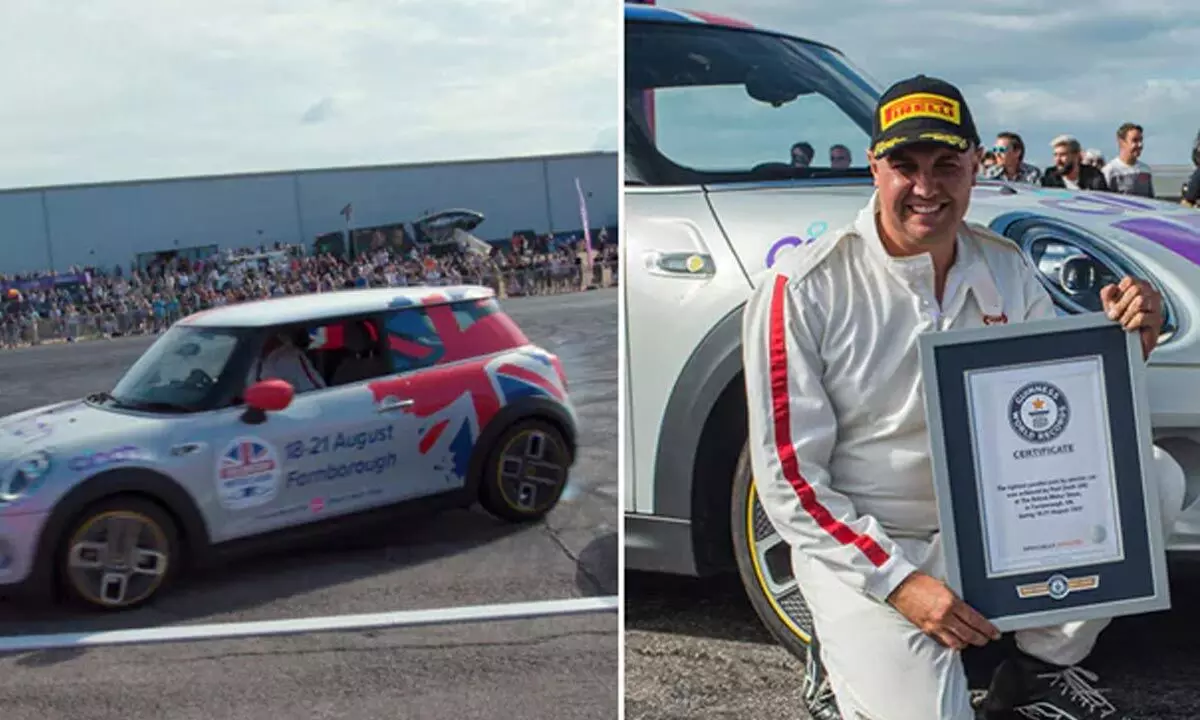 Stunt Racer Achieved The Guinness World Record For Tightest Park In An electric Car