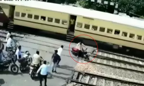 Watch The Trending Video Of Speeding Train Crushing Bike Into Pieces