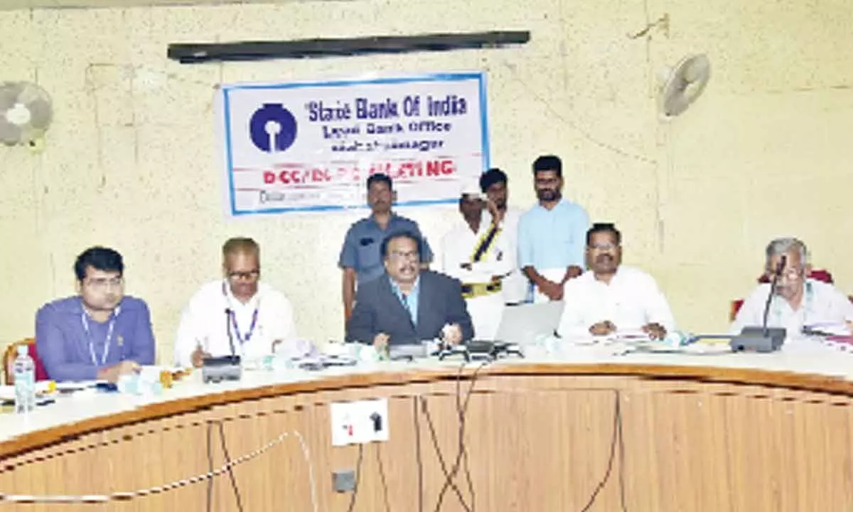 District Collector S Venkat Rao at the bankers coordination meeting held in Mahbubnagar on Friday