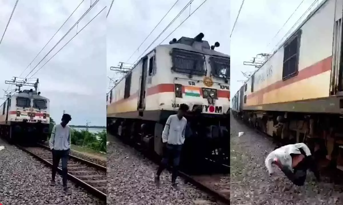 Train hits youth while making Instagram reel near Kazipet rly station