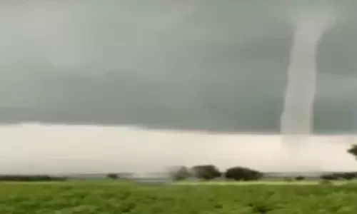Waterspout occurs in Singur project at Sangareddy, video goes viral