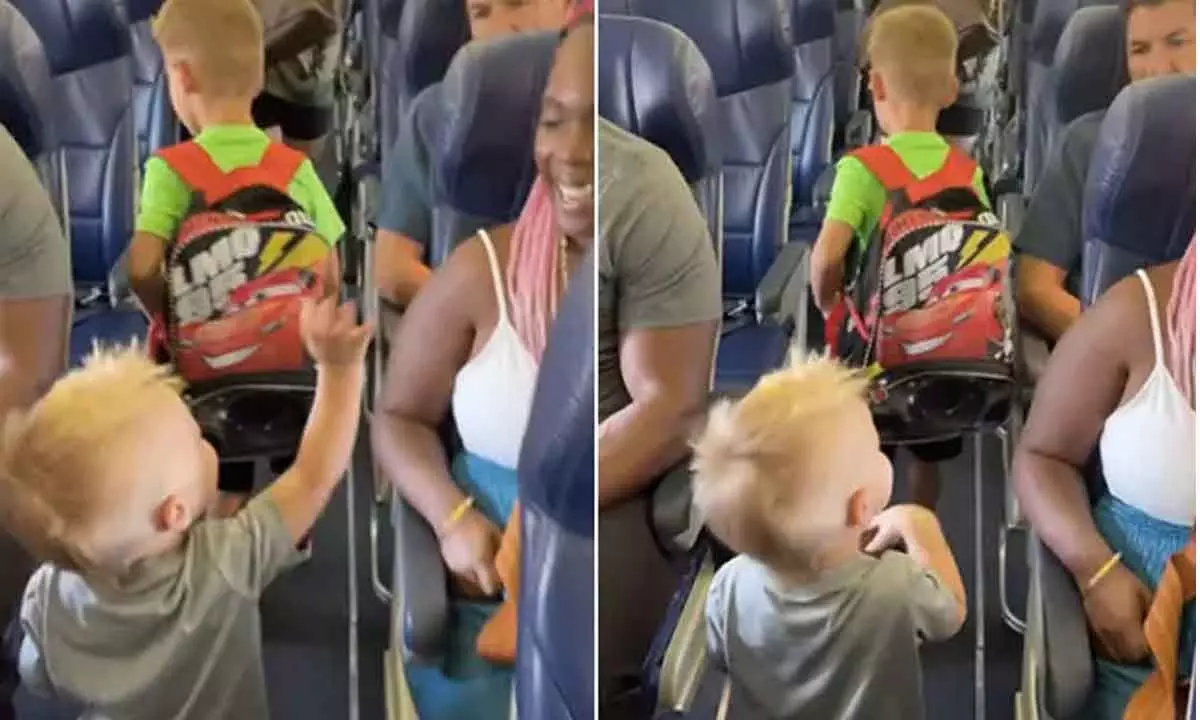 Little Boy Greeting Passengers