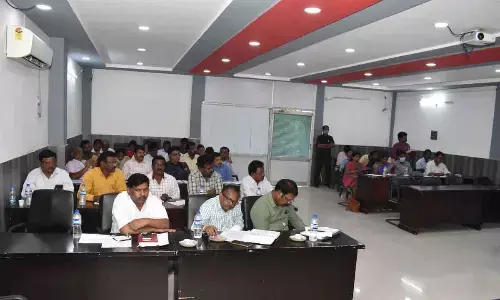 Collector expresses ire over tardy progress of school devpt works