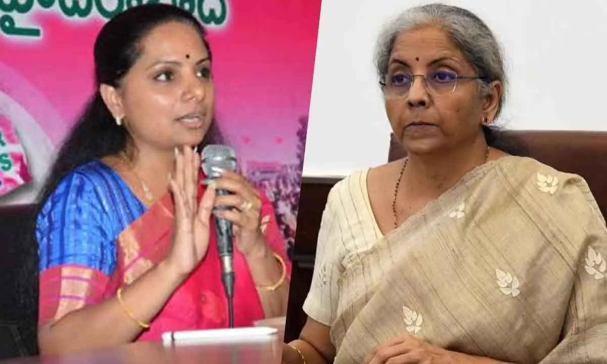None of PMs pictures were posted on ration shops: MLC Kavitha to Union FM Sitharaman