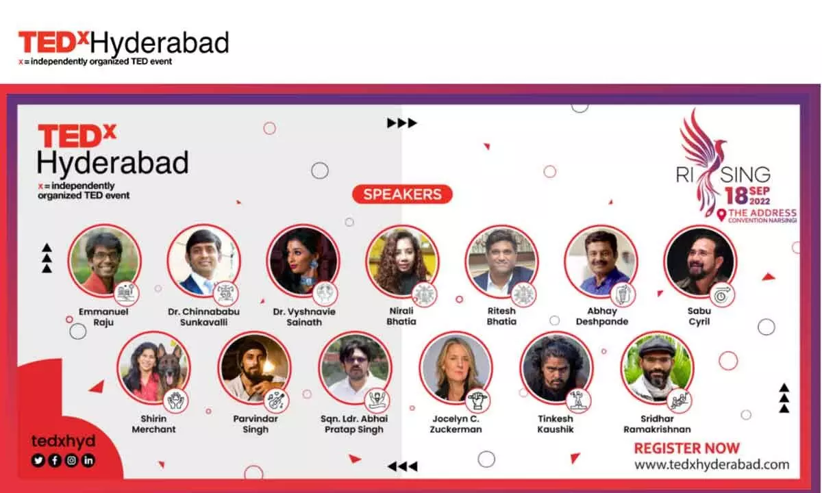 TEDxHyderabad announces speaker line-up for its annual conference