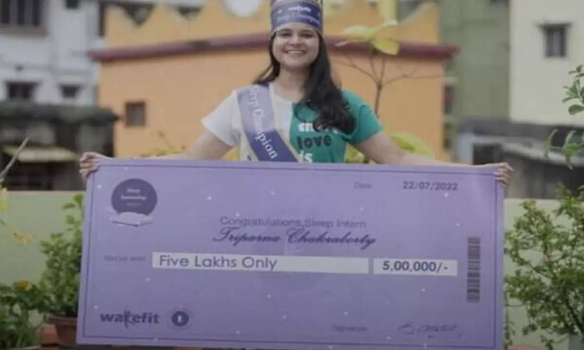 West Bengal Girl Crowned First Sleep Champion of India wins Rs. 5 lakh, Prize Money